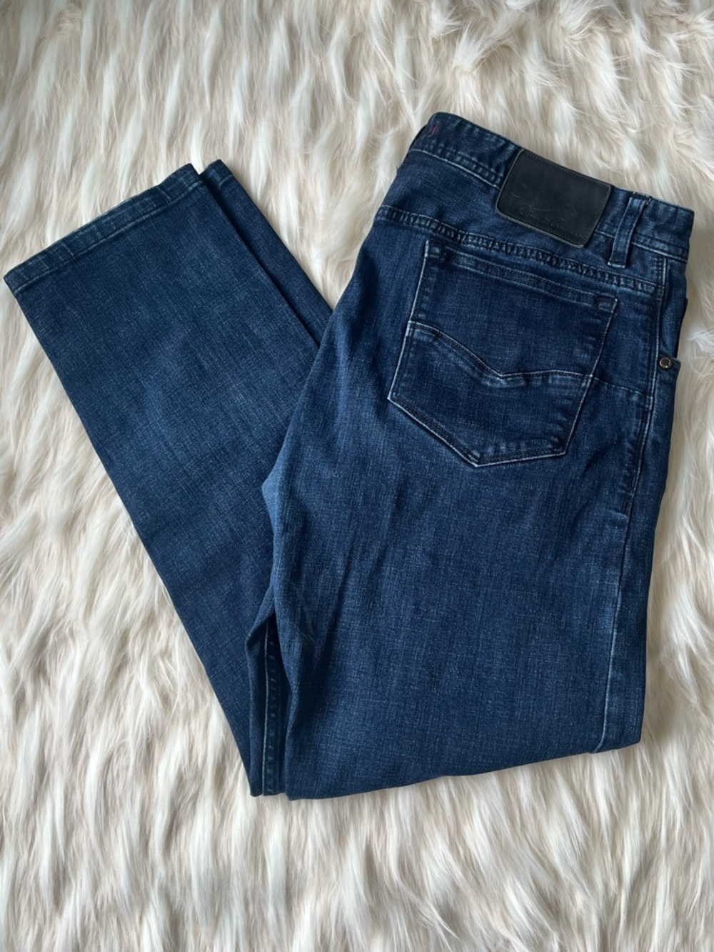 Robert Graham Straight Leg Jeans Men's 34x30 Regular Fit Dark Wash
